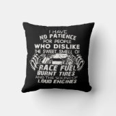 車のおもしろい愛好家と整備士のためのドラッグレース クッション (裏面)