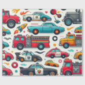 車のおもちゃについて ラッピングペーパー (フラット)