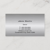 車のでクールな車の形のフェイクな金属のプロフェッショナル 名刺 (裏面)