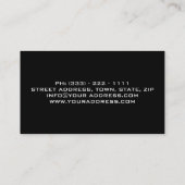 車ので青い車整備士の黒のモダン 名刺 (裏面)