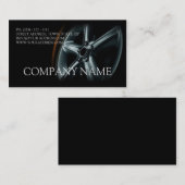 車ので黒い車車輪の整備士修理カード 名刺 (正面/裏面)