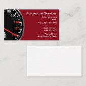 車のなスタイルの速度計のテーマ 名刺 (正面/裏面)