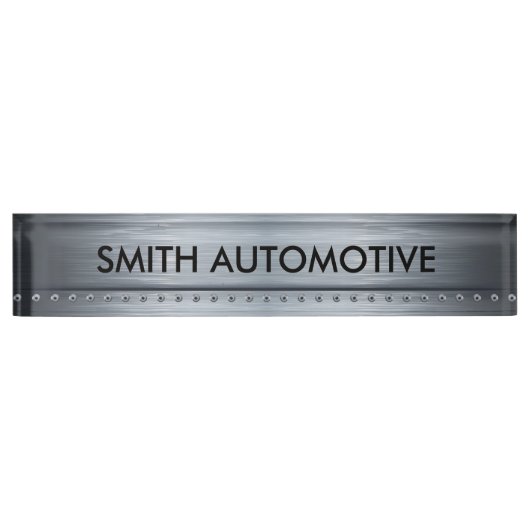 車のなテーマの机のプラク デスクネームプレート (正面)