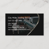 車のなレッカー車の牽引 名刺 (正面)