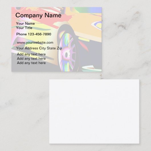 車のな修理Businesscard 名刺 (正面/裏面)