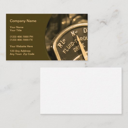 車のな名刺のレトロのデザイン 名刺 (正面/裏面)