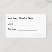 車のな名刺 予約カード (裏面)