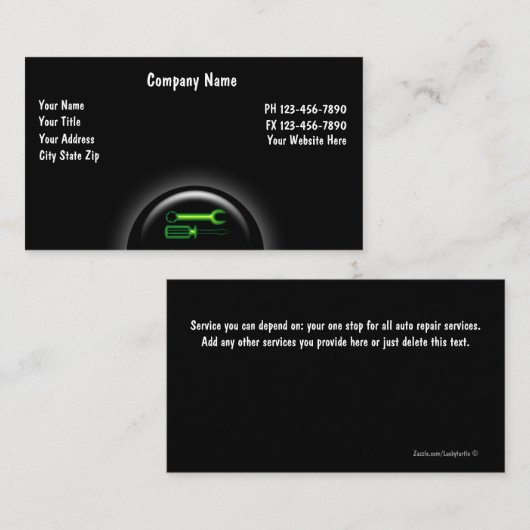 車のな名刺 名刺 (正面/裏面)