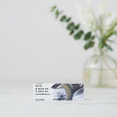 車のな整備士のレンチのデザイン スキニー名刺 (スタンド正面)