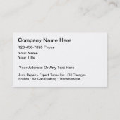 車のな整備士の名刺 名刺 (裏面)