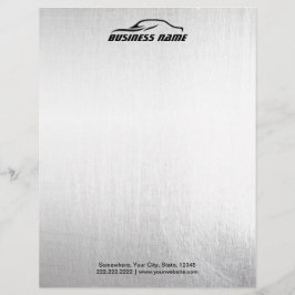 車のな自動車の専門の金属の背景 レターヘッド