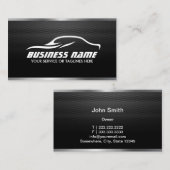 車のな自動車修理の専門の金属の鋼鉄 名刺 (正面/裏面)