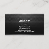 車のな自動車修理の専門の金属の鋼鉄 名刺 (裏面)