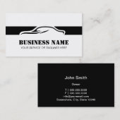 車のな自動車修理の黒のストライプのなプロフェッショナル 名刺 (正面/裏面)