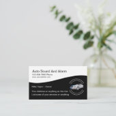 車のな警報およびサウンド・システム 名刺 (スタンド正面)