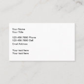 車のな車整備士の名刺 名刺 (裏面)