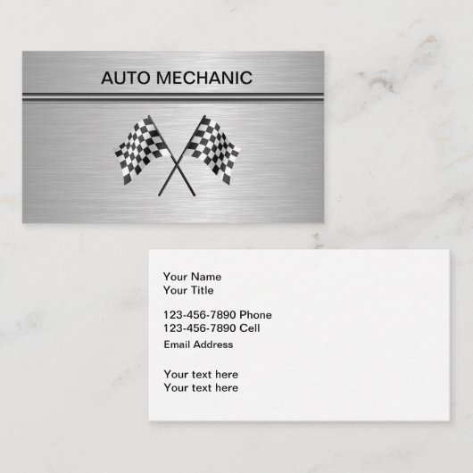 車のな車整備士の名刺 名刺 (正面/裏面)