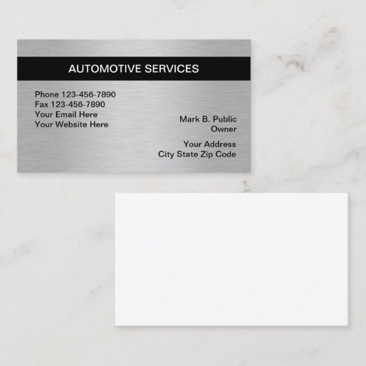 車のな金属一見 名刺 (正面/裏面)