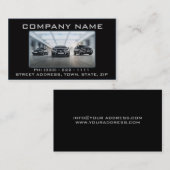 車のな/整備士の黒いガレージはモダン絶食します 名刺 (正面/裏面)