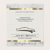 車のアイコン金属トリム 名刺 (外部フラット)