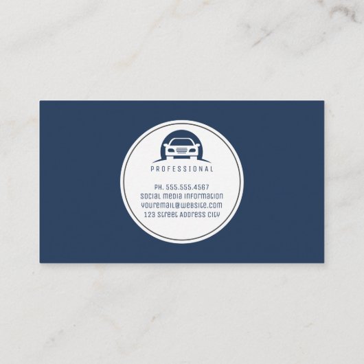 車のアイコン 名刺 (裏面)