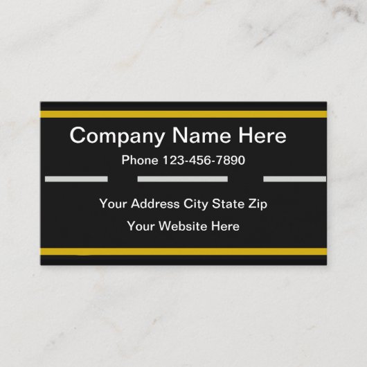 車のアスファルト道路の背景 名刺 (正面)