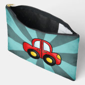 車のイラストレーション アクセサリーポーチ (見開き)