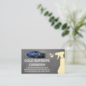 車のイラストレーション |ボトルスプレー |カーウォッシュ 名刺 (スタンド正面)