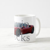 車のイラスト付き オーダーメイド 名前 マグカップ (正面右)