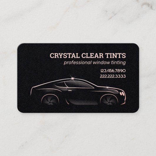 車のウィンドウのティンティングサービス 名刺 (正面)