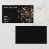 車のエスタイリッシュンジンの破片(黒) 名刺 (正面/裏面)