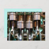 車のエンジンのピストンのはがき ポストカード (正面/裏面)