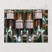 車のエンジンのピストンのはがき ポストカード (正面)