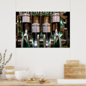 車のエンジンのピストンスポスター ポスター (キッチン)