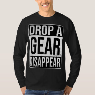 車のオートバイスポーツバイクのドロップギアが消える Tシャツ