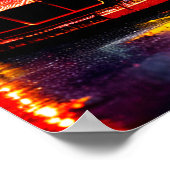 車のカスタムカラフルコラージュ ポスター (角)