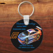 車のカスタムキーチェーン キーホルダー (正面)