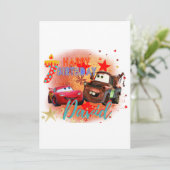 車のカスタム誕生日カード (スタンド正面)