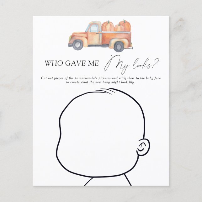 車のカボチャ – 誰与えが私の見たベビーゲーム (正面)