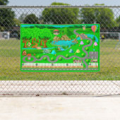 車のキャンプ場の道路3x5バナー 横断幕 (インサイチュ)