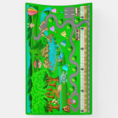 車のキャンプ場の道路3x5バナー 横断幕 (縦)