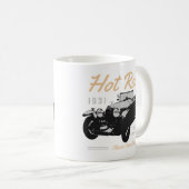 車のクラシックコミュニティタイポグラフィ コーヒーマグカップ (正面右)