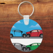 車のクラッシュベクトル キーホルダー (正面)