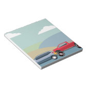 車のクラッシュ後終了車のベクトル ノートパッド (アングル)