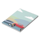 車のクラッシュ後終了車のベクトル ノートパッド (回転)