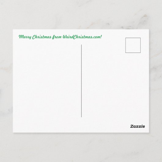 車のクリスマスカードの木の男 ポストカード (裏面)