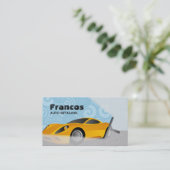 車のクリーニングの名刺 名刺 (スタンド正面)