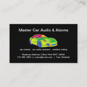 車のクールオーディオとアラーム 名刺 (正面)