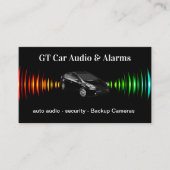 車のクール車のオーディオ詳細アラーム 名刺 (正面)