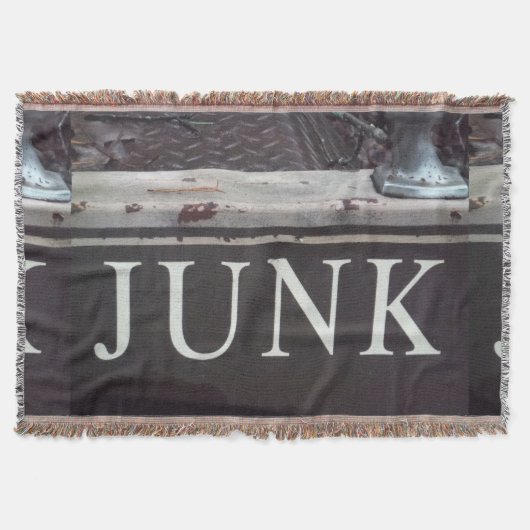 車のサインアンティーク牽引トラック。車、錆びた金属 スローブランケット (正面)